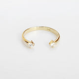 Toi et Moi Open Diamond Ring – Twin Genuine Diamond Ring