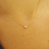 Natural Baguette Diamond necklace