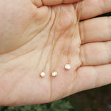 Bezel Diamond Tiny Solitaire Necklace – Natural Dainty Handmade Diamond Necklace