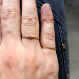 Thin Wedding Band for Couples - Handmade 18k Gold Pinky Ring