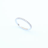 Dainty Diamond Wedding Band – 1.5 mm Half Eternity Pave Diamond Band