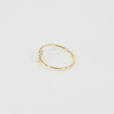 Love Knot Infinity Gold Ring – Dainty Promise Ring For Her – Simple Sun & Moon Wedding Band – Thin Solid 18k Gold Ring – Handmade Jewelry
