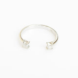 Toi et Moi Open Diamond Ring – Genuine Twin Princess Cut Diamond Ring