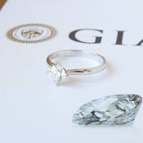 Branch Diamond Engagement Ring - Floating GIA Certified 0.7 Ct Diamond