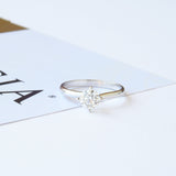 Branch Diamond Engagement Ring - Floating GIA Certified 0.7 Ct Diamond