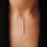 Waterfall Graduated Bezel Diamond Necklace