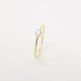 Dainty 0.1 Ct Genuine Diamond Engagement Ring
