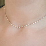 Graduated Bezel Diamond Necklace - Dainty Diamond Chocker