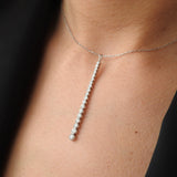 Waterfall Graduated Bezel Diamond Necklace