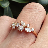 Vintage Diamond Cluster Ring - Multi-Shape April Birthstone