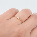 Dainty 0.1 Ct Genuine Diamond Engagement Ring
