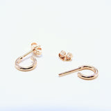 Hoop Huggie Earrings - Dainty 18K Gold Hoops