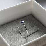 Minimalist Dainty Blue Sapphire Engagement Ring