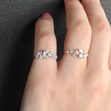 Vintage Diamond Cluster Ring - Multi-Shape April Birthstone