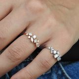 Vintage Diamond Cluster Ring - Multi-Shape April Birthstone