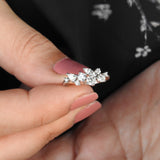 Vintage Diamond Cluster Ring - Multi-Shape April Birthstone