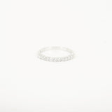 2 mm Shared Prong Half Eternity Ring – Dainty Diamond Wedding Band
