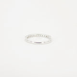 2 mm Shared Prong Half Eternity Ring – Dainty Diamond Wedding Band
