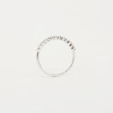 2 mm Shared Prong Half Eternity Ring – Dainty Diamond Wedding Band