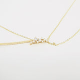 Dainty Genuine Diamond Cluster Necklace