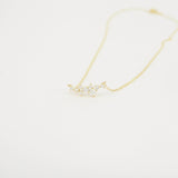 Dainty Genuine Diamond Cluster Necklace