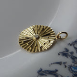 Sunshine Gold Pendant • Diamond necklace • Trendy Gold Necklace • You are my Sunshine Necklace • Vintage Necklace