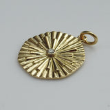 Sunshine Gold Pendant • Diamond necklace • Trendy Gold Necklace • You are my Sunshine Necklace • Vintage Necklace
