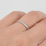 2 mm Half Eternity Pave Diamond Band – Stacking Wedding Band