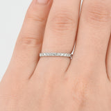 2 mm Half Eternity Pave Diamond Band – Stacking Wedding Band