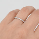 2 mm Half Eternity Pave Diamond Band – Stacking Wedding Band