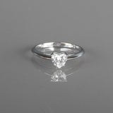 Heart Shaped Diamond Engagement Ring - GIA Certified - April Birthstone