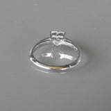 Heart Shaped Diamond Engagement Ring - GIA Certified - April Birthstone