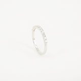 2 mm Shared Prong Half Eternity Ring – Dainty Diamond Wedding Band