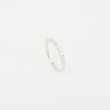 2 mm Shared Prong Half Eternity Ring – Dainty Diamond Wedding Band