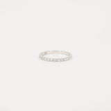 2 mm Half Eternity Pave Diamond Band – Stacking Wedding Band