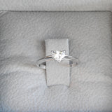 Heart Shaped Diamond Engagement Ring - GIA Certified - April Birthstone