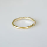 Three-Sided 2.5 mm Pave Diamond Dome Ring – Unique Natural Diamond Wedding Band