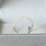 Three-Sided 2.5 mm Pave Diamond Dome Ring – Unique Natural Diamond Wedding Band