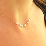 Natural Diamond 7 Bezels Chocker Necklace