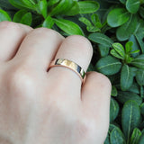 4 mm Flat Solid 18k Gold Ring – Simple Wedding Bands His & Hers Set