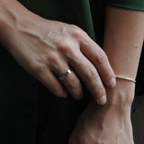 4 mm Flat Solid 18k Gold Ring – Simple Wedding Bands His & Hers Set