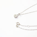 Illusion Diamond Pendant - Flower Necklace - Nature Inspired Jewelry