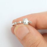 Unique Claw Oval Solitaire Ring - GIA Certified Diamond Engagement Ring