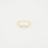 Colombian Pear Emerald & Diamond Engagement Ring Set – Unique 18K Gold May Birthstone Jewelry