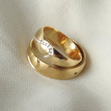 Yin & Yang Complementary Heart His & Hers Wedding Bands