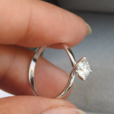 Branch Diamond Engagement Ring - Floating GIA Certified 0.7 Ct Diamond