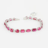 Natural Burmese Multi Shaped Ruby Bracelet