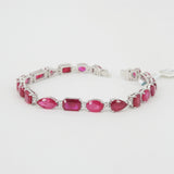 Natural Burmese Multi Shaped Ruby Bracelet