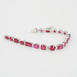 Natural Burmese Multi Shaped Ruby Bracelet