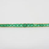 Graduated Colombian Baguette Emerald Tennis Bracelet - 9.91 Ct